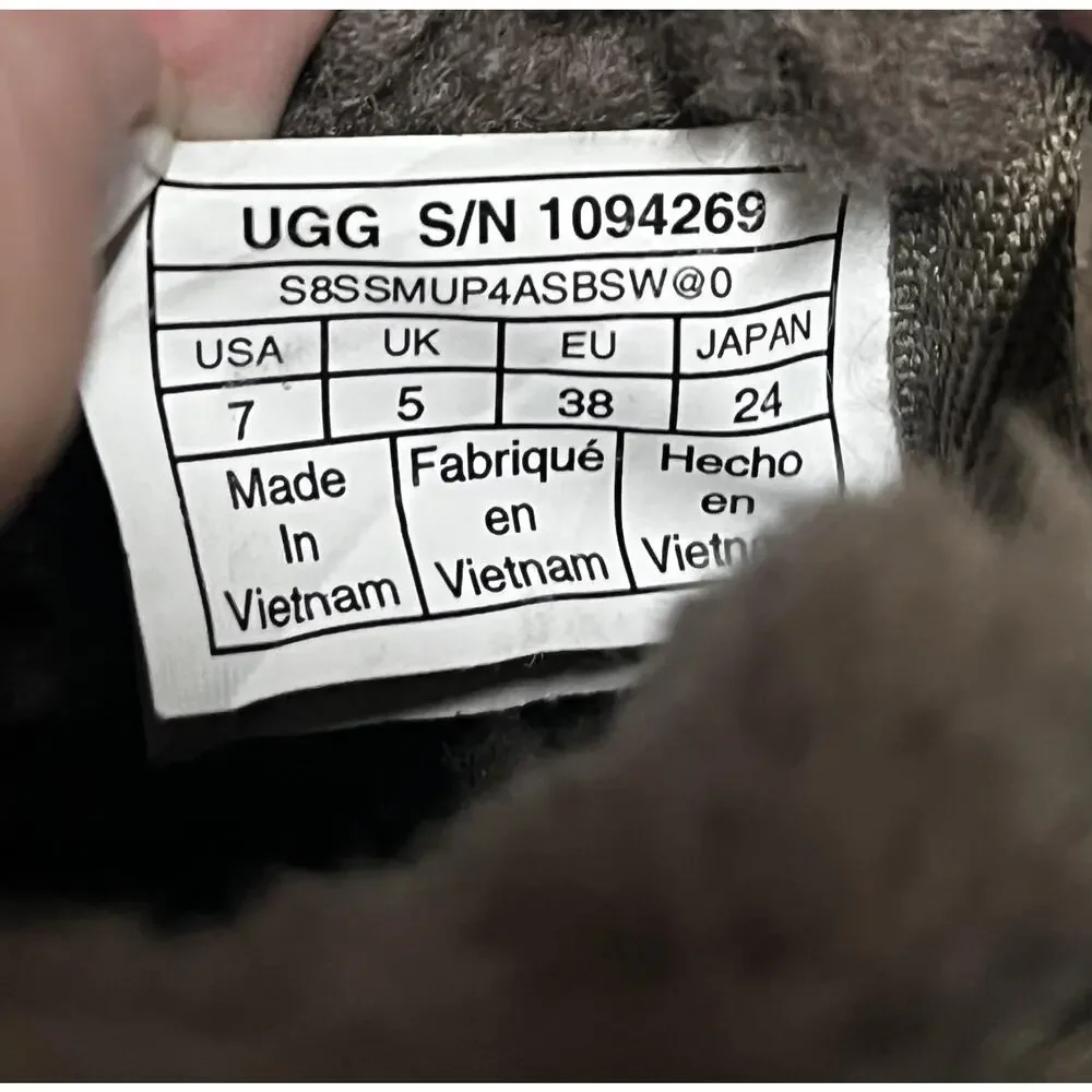 UGG Neumel Shoes Womens Size 7‎ Brown Suede Shearling Lined  Boots 1094269